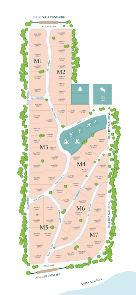 Master Plan del Barrio Cerrado ubicado en San Bernardino